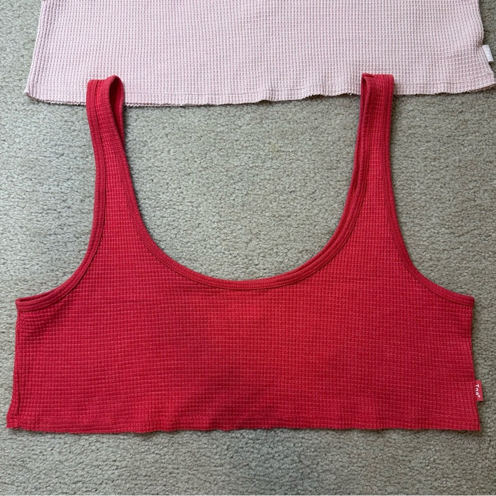 TNA Ribbed Tank Tops - Pink and Red - Picture 4 of 11